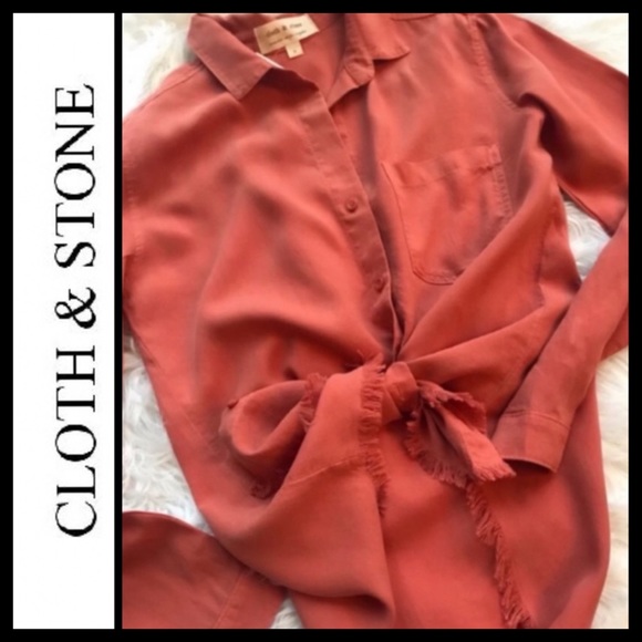 Anthropologie Tops - NWT Anthro Cloth & Stone Raw Hem Shirt